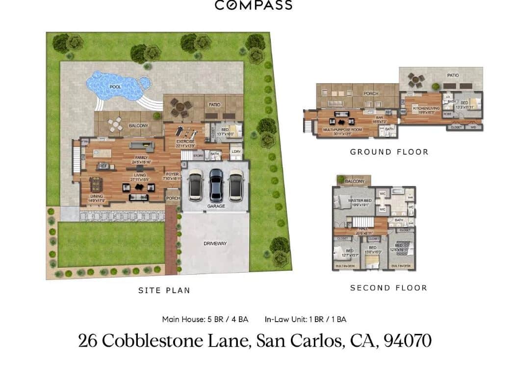 26 Cobblestone Lane, San Carlos, California, United States, 6 Bedrooms Bedrooms, ,5 BathroomsBathrooms,Single Family Home,Sold Properties,Cobblestone Lane,1058